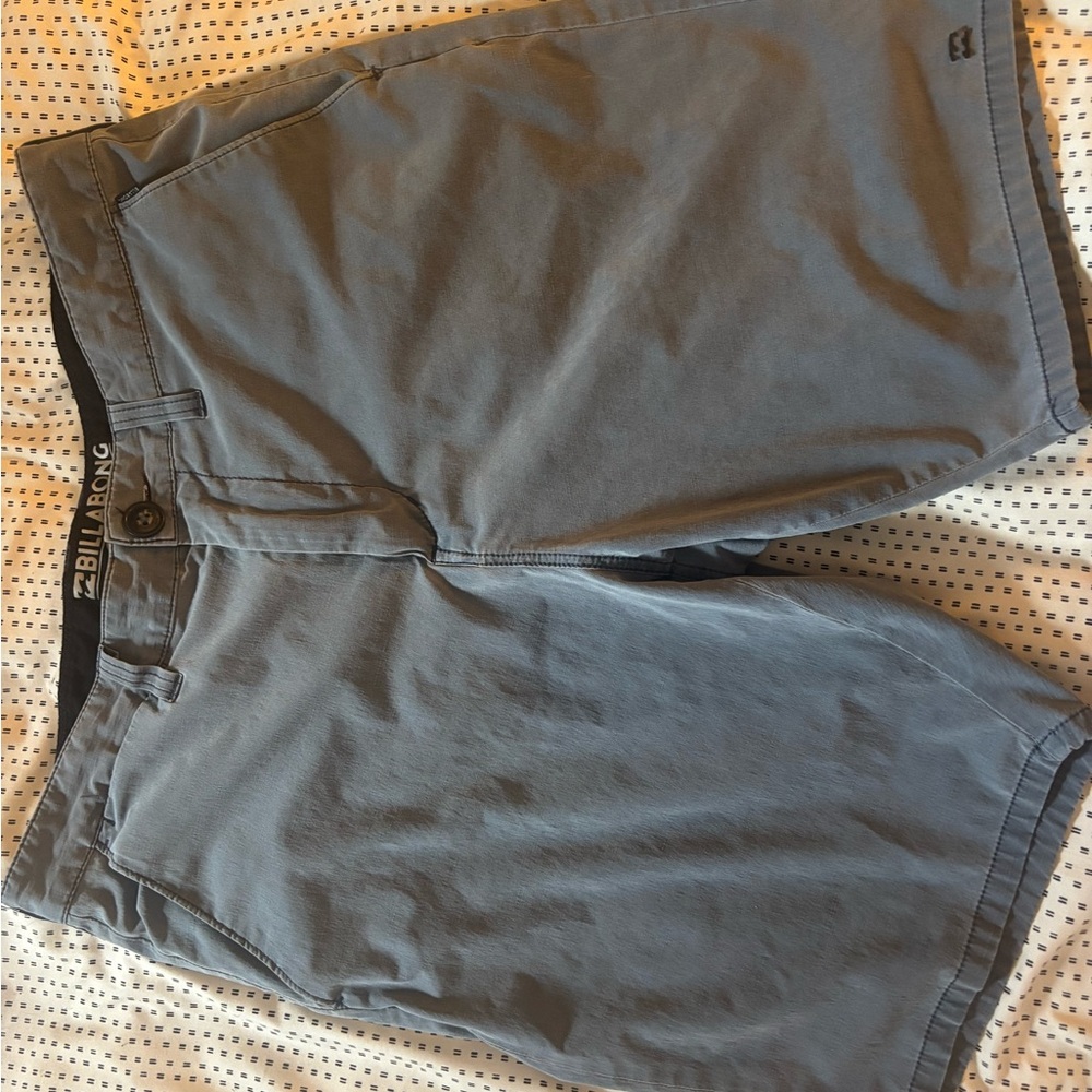 Billabong Gray and Blue Hybrid Shorts Lightweight Design